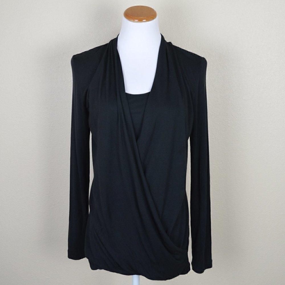 CAbi 3325 Long Sleeve Fickle Wrap Tee XS